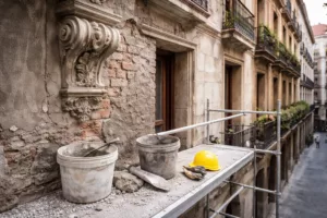 Rehabilitación de fachadas antiguas en Madrid
